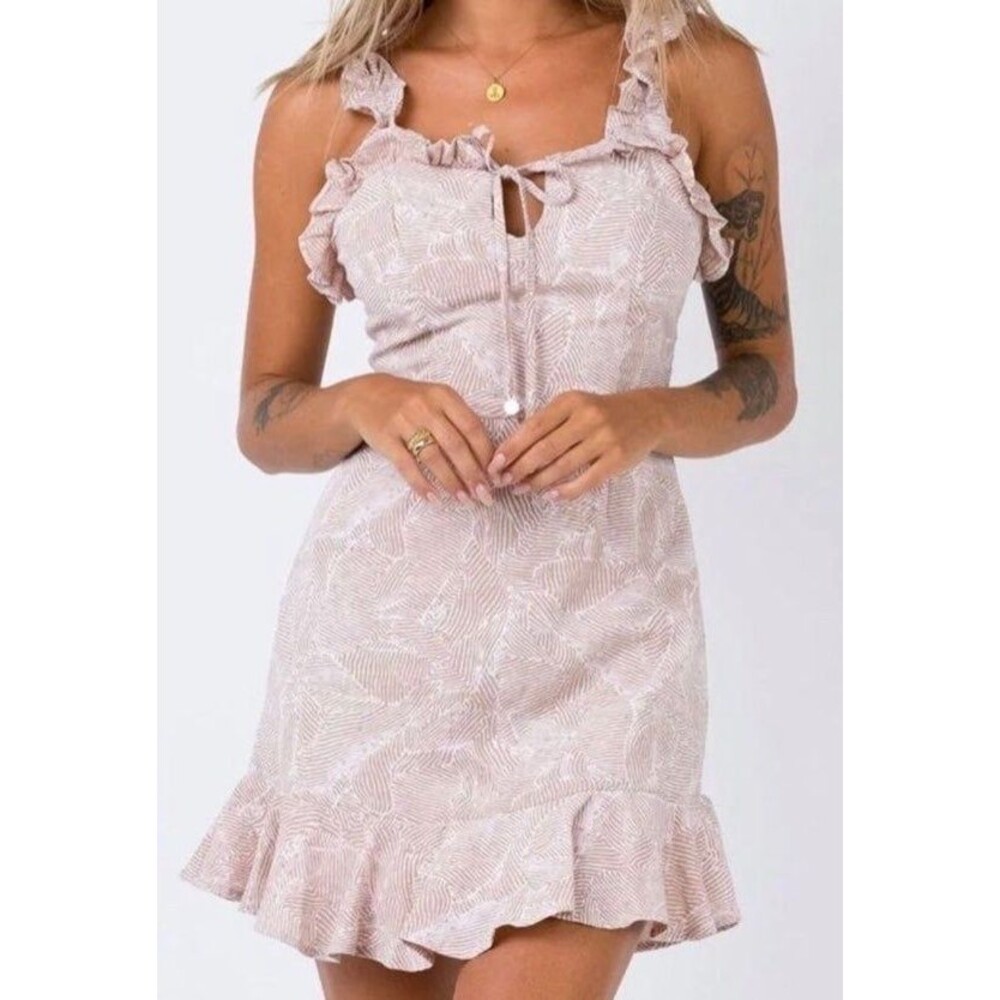 Princess Polly Pink Sweet Like Candy Ruffle Mini Dress S